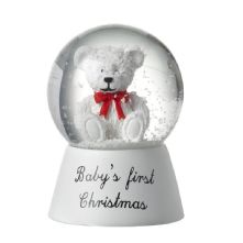 BABY'S FIRST CHRISTMAS TEDDY BEAR SNOW GLOBE